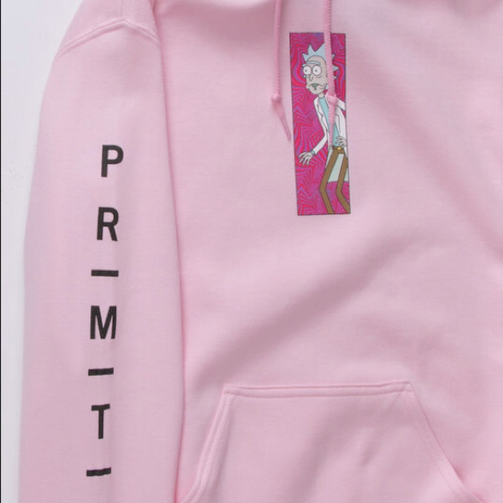 Rick and Morty Pink Primitive Hoodie